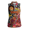 Personalised Suns AFL Celebrating 50 Years of Naidoc Women Sleeveless Polo Shirt NAIDOC Week 2025 Aboriginal