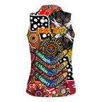 Personalised Suns AFL Celebrating 50 Years of Naidoc Women Sleeveless Polo Shirt NAIDOC Week 2025 Aboriginal