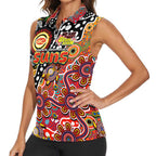 Personalised Suns AFL Celebrating 50 Years of Naidoc Women Sleeveless Polo Shirt NAIDOC Week 2025 Aboriginal