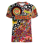 Personalised Suns AFL Celebrating 50 Years of Naidoc Women V-Neck T-Shirt NAIDOC Week 2025 Aboriginal