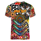 Personalised Suns AFL Celebrating 50 Years of Naidoc Women V-Neck T-Shirt NAIDOC Week 2025 Aboriginal