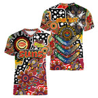 Personalised Suns AFL Celebrating 50 Years of Naidoc Women V-Neck T-Shirt NAIDOC Week 2025 Aboriginal
