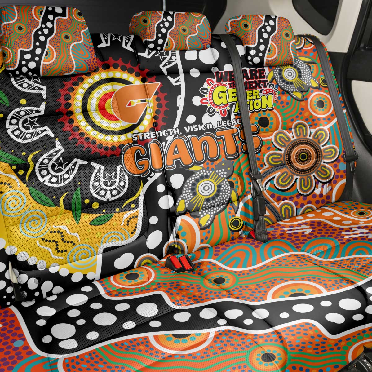 Giants AFL Celebrating 50 Years of Naidoc Back Car Seat Cover NAIDOC Week 2025 Aboriginal