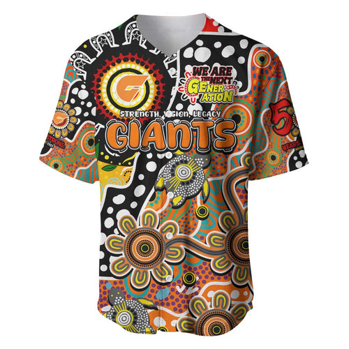Personalised Giants AFL Celebrating 50 Years of Naidoc Baseball Jersey NAIDOC Week 2025 Aboriginal