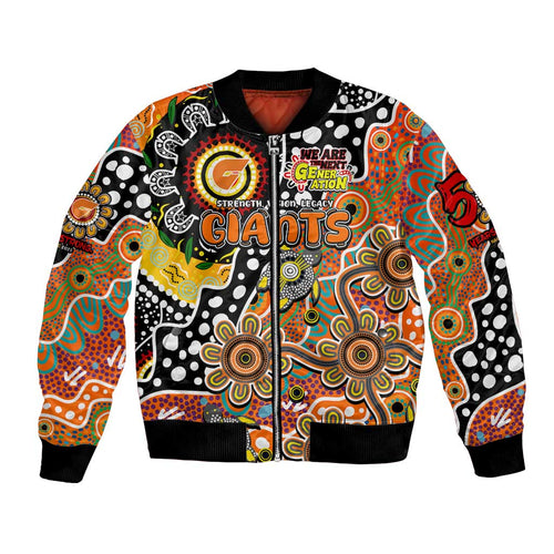 Personalised Giants AFL Celebrating 50 Years of Naidoc Bomber Jacket NAIDOC Week 2025 Aboriginal