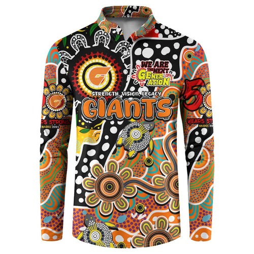 Personalised Giants AFL Celebrating 50 Years of Naidoc Button Sweatshirt NAIDOC Week 2025 Aboriginal
