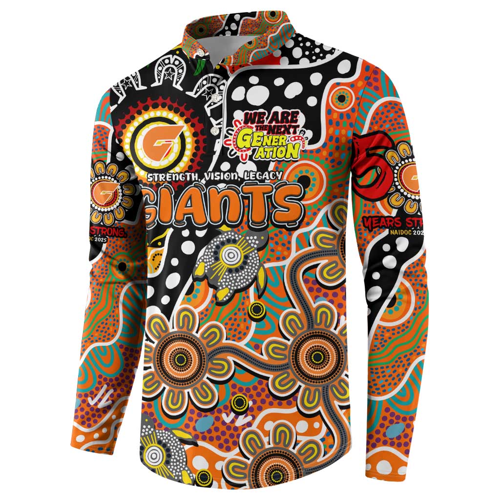 Personalised Giants AFL Celebrating 50 Years of Naidoc Button Sweatshirt NAIDOC Week 2025 Aboriginal
