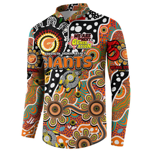 Personalised Giants AFL Celebrating 50 Years of Naidoc Button Sweatshirt NAIDOC Week 2025 Aboriginal