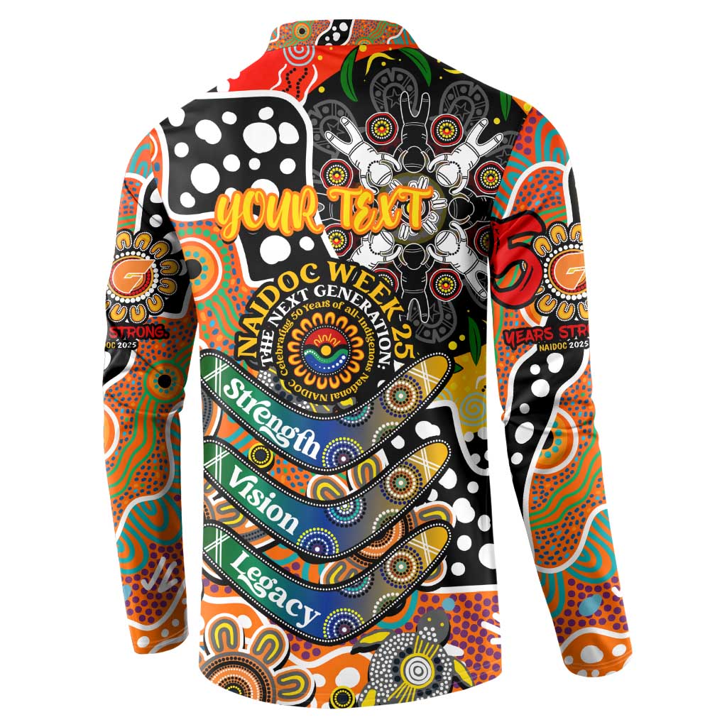 Personalised Giants AFL Celebrating 50 Years of Naidoc Button Sweatshirt NAIDOC Week 2025 Aboriginal