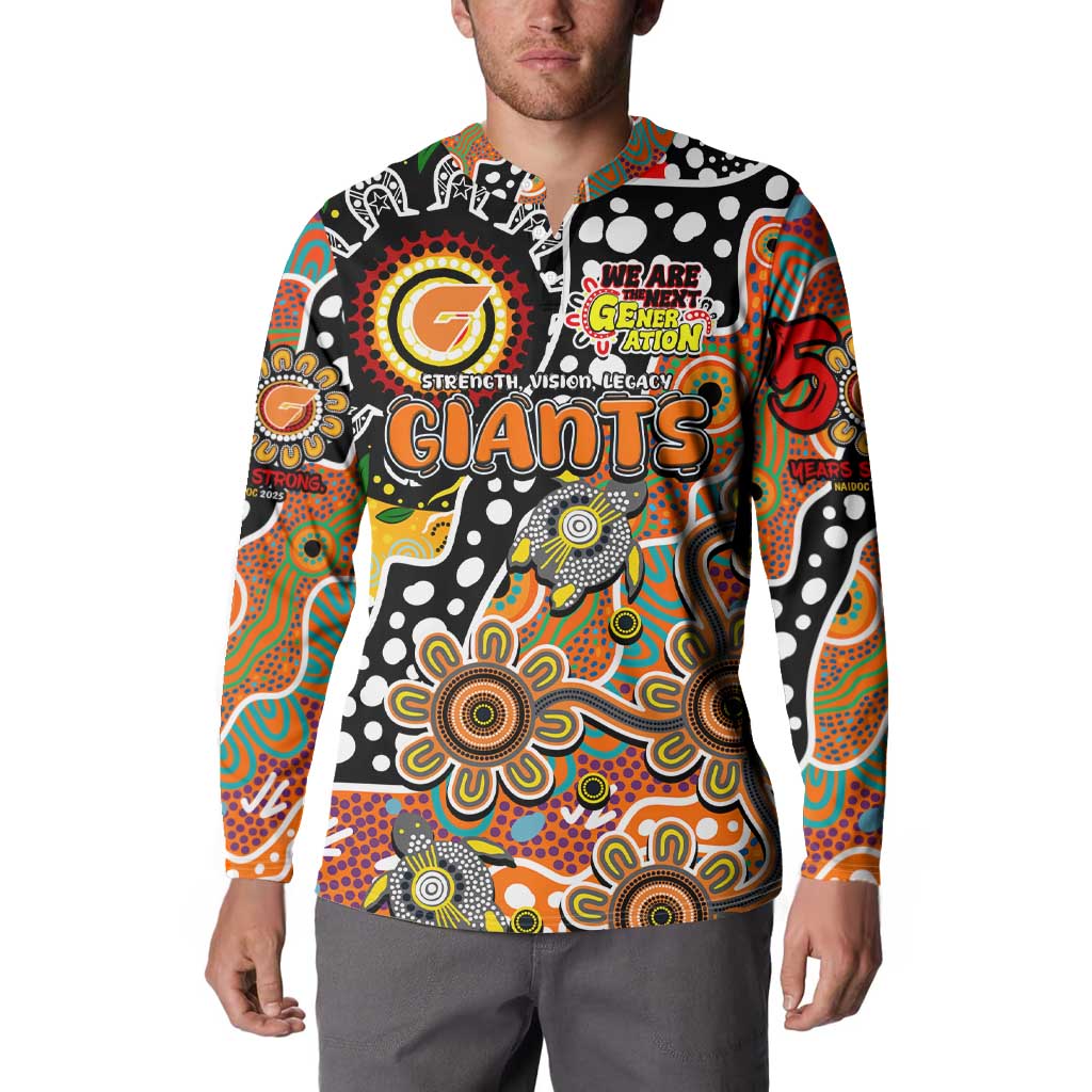 Personalised Giants AFL Celebrating 50 Years of Naidoc Button Sweatshirt NAIDOC Week 2025 Aboriginal