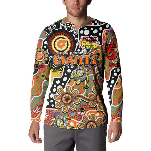 Personalised Giants AFL Celebrating 50 Years of Naidoc Button Sweatshirt NAIDOC Week 2025 Aboriginal