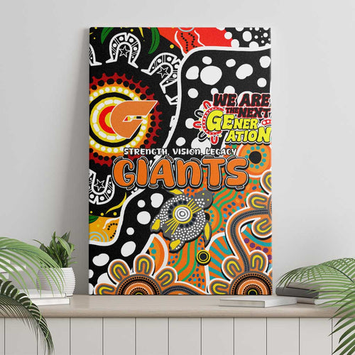 Giants AFL Celebrating 50 Years of Naidoc Canvas Wall Art NAIDOC Week 2025 Aboriginal