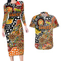 Personalised Giants AFL Celebrating 50 Years of Naidoc Couples Matching Long Sleeve Bodycon Dress and Hawaiian Shirt NAIDOC Week 2025 Aboriginal