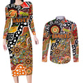 Personalised Giants AFL Celebrating 50 Years of Naidoc Couples Matching Long Sleeve Bodycon Dress and Long Sleeve Button Shirt NAIDOC Week 2025 Aboriginal