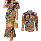 Personalised Giants AFL Celebrating 50 Years of Naidoc Couples Matching Mermaid Dress and Long Sleeve Button Shirt NAIDOC Week 2025 Aboriginal