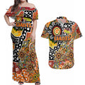 Personalised Giants AFL Celebrating 50 Years of Naidoc Couples Matching Off Shoulder Maxi Dress and Hawaiian Shirt NAIDOC Week 2025 Aboriginal