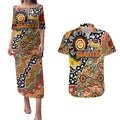 Personalised Giants AFL Celebrating 50 Years of Naidoc Couples Matching Puletasi and Hawaiian Shirt NAIDOC Week 2025 Aboriginal
