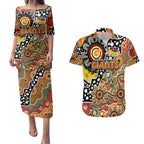 Personalised Giants AFL Celebrating 50 Years of Naidoc Couples Matching Puletasi and Hawaiian Shirt NAIDOC Week 2025 Aboriginal