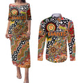 Personalised Giants AFL Celebrating 50 Years of Naidoc Couples Matching Puletasi and Long Sleeve Button Shirt NAIDOC Week 2025 Aboriginal