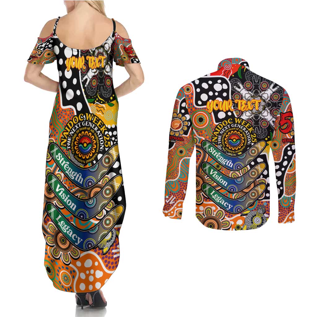 Personalised Giants AFL Celebrating 50 Years of Naidoc Couples Matching Summer Maxi Dress and Long Sleeve Button Shirt NAIDOC Week 2025 Aboriginal