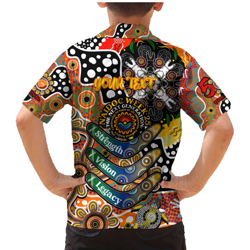 Personalised Giants AFL Celebrating 50 Years of Naidoc Family Matching Mermaid Dress and Hawaiian Shirt NAIDOC Week 2025 Aboriginal