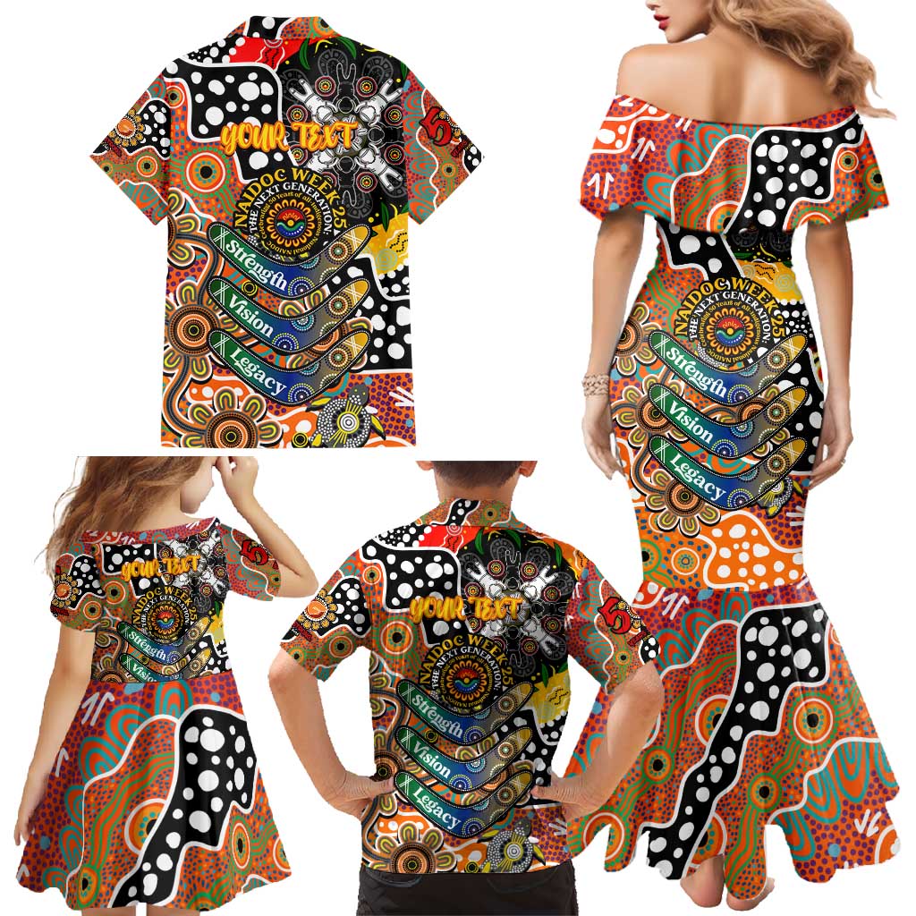 Personalised Giants AFL Celebrating 50 Years of Naidoc Family Matching Mermaid Dress and Hawaiian Shirt NAIDOC Week 2025 Aboriginal