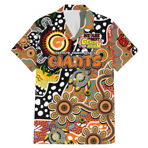 Personalised Giants AFL Celebrating 50 Years of Naidoc Family Matching Mermaid Dress and Hawaiian Shirt NAIDOC Week 2025 Aboriginal