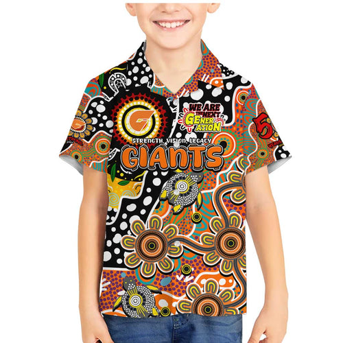 Personalised Giants AFL Celebrating 50 Years of Naidoc Family Matching Mermaid Dress and Hawaiian Shirt NAIDOC Week 2025 Aboriginal