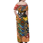 Personalised Giants AFL Celebrating 50 Years of Naidoc Family Matching Off Shoulder Maxi Dress and Hawaiian Shirt NAIDOC Week 2025 Aboriginal