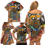 Personalised Giants AFL Celebrating 50 Years of Naidoc Family Matching Off Shoulder Short Dress and Hawaiian Shirt NAIDOC Week 2025 Aboriginal