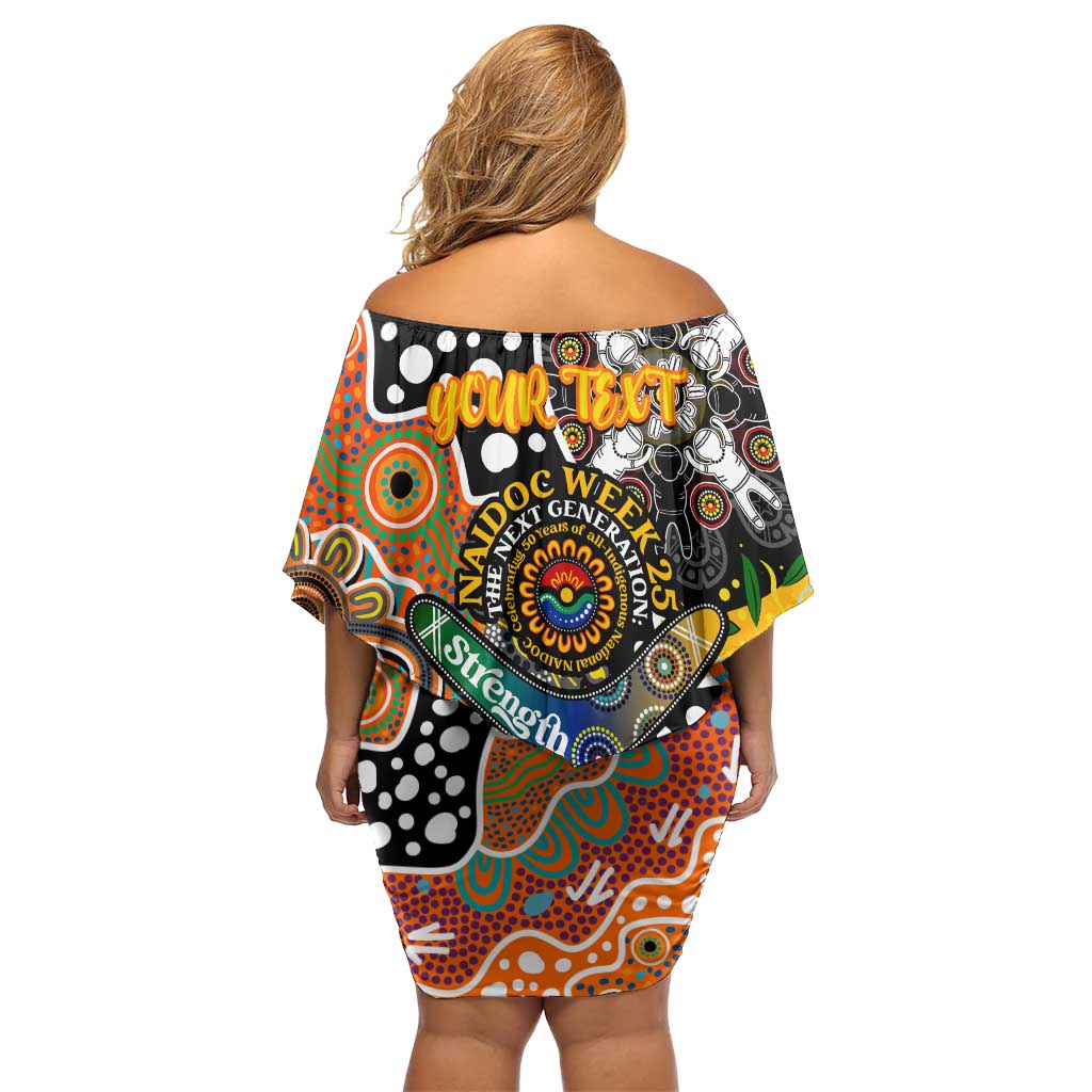 Personalised Giants AFL Celebrating 50 Years of Naidoc Family Matching Off Shoulder Short Dress and Hawaiian Shirt NAIDOC Week 2025 Aboriginal