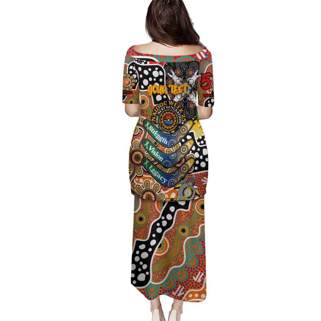 Personalised Giants AFL Celebrating 50 Years of Naidoc Family Matching Puletasi and Hawaiian Shirt NAIDOC Week 2025 Aboriginal