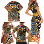 Personalised Giants AFL Celebrating 50 Years of Naidoc Family Matching Short Sleeve Bodycon Dress and Hawaiian Shirt NAIDOC Week 2025 Aboriginal