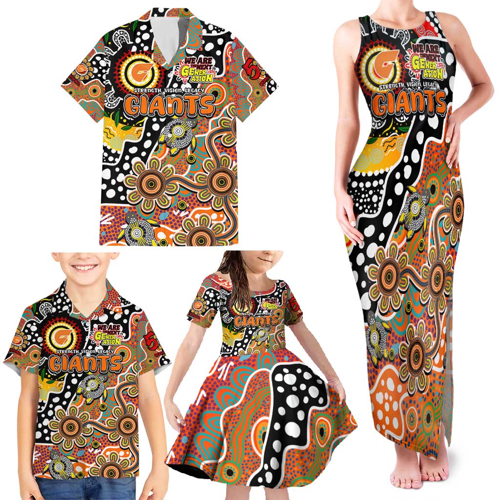 Personalised Giants AFL Celebrating 50 Years of Naidoc Family Matching Tank Maxi Dress and Hawaiian Shirt NAIDOC Week 2025 Aboriginal