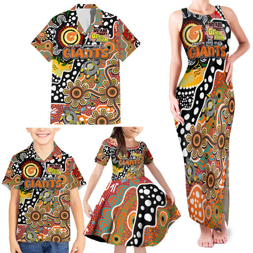 Personalised Giants AFL Celebrating 50 Years of Naidoc Family Matching Tank Maxi Dress and Hawaiian Shirt NAIDOC Week 2025 Aboriginal