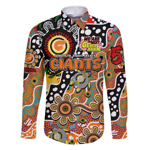 Personalised Giants AFL Celebrating 50 Years of Naidoc Family Matching Tank Maxi Dress and Hawaiian Shirt NAIDOC Week 2025 Aboriginal
