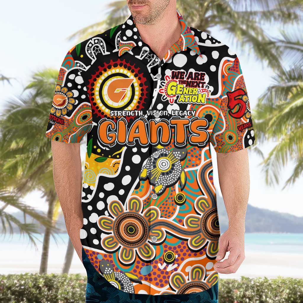 Personalised Giants AFL Celebrating 50 Years of Naidoc Hawaiian Shirt NAIDOC Week 2025 Aboriginal