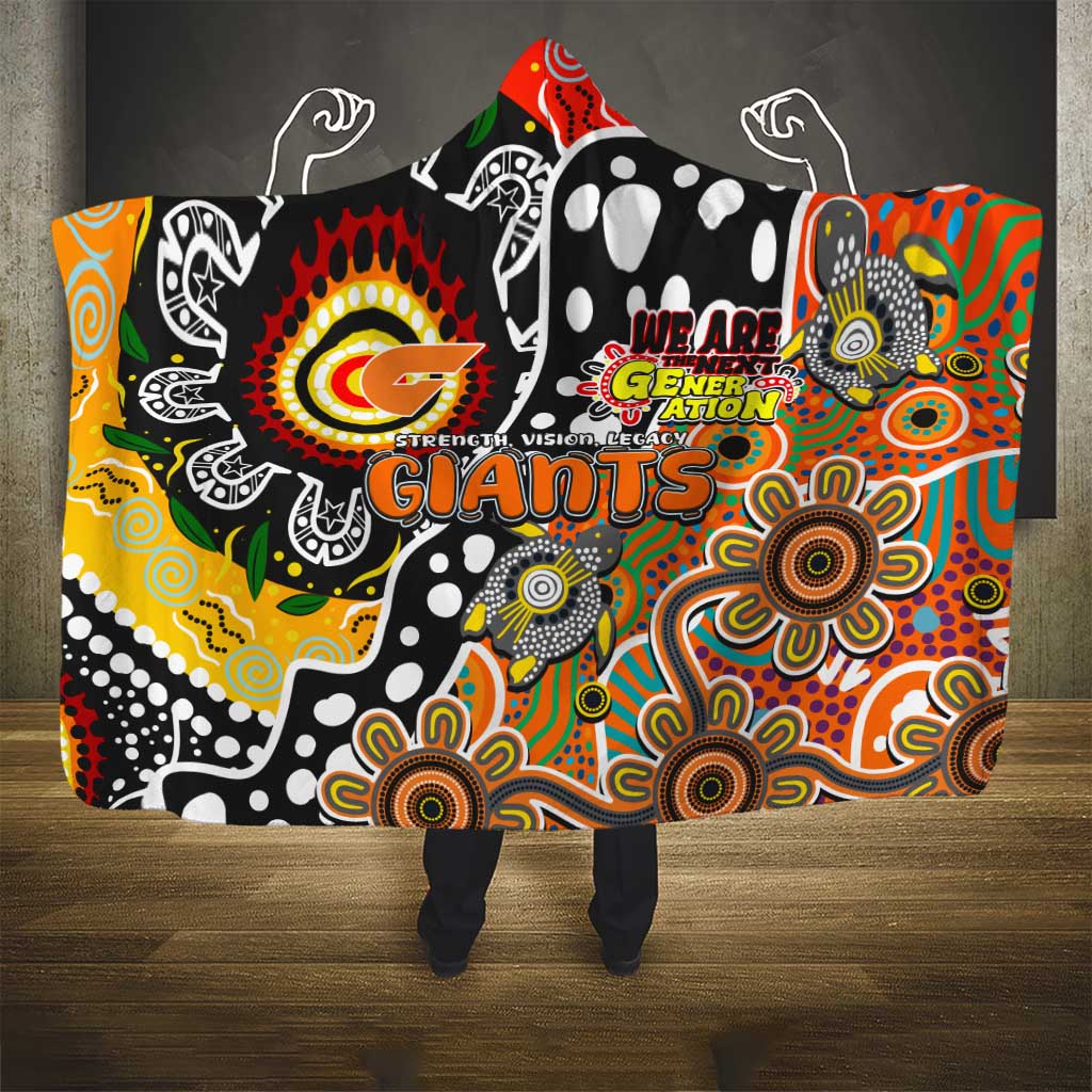 Giants AFL Celebrating 50 Years of Naidoc Hooded Blanket NAIDOC Week 2025 Aboriginal