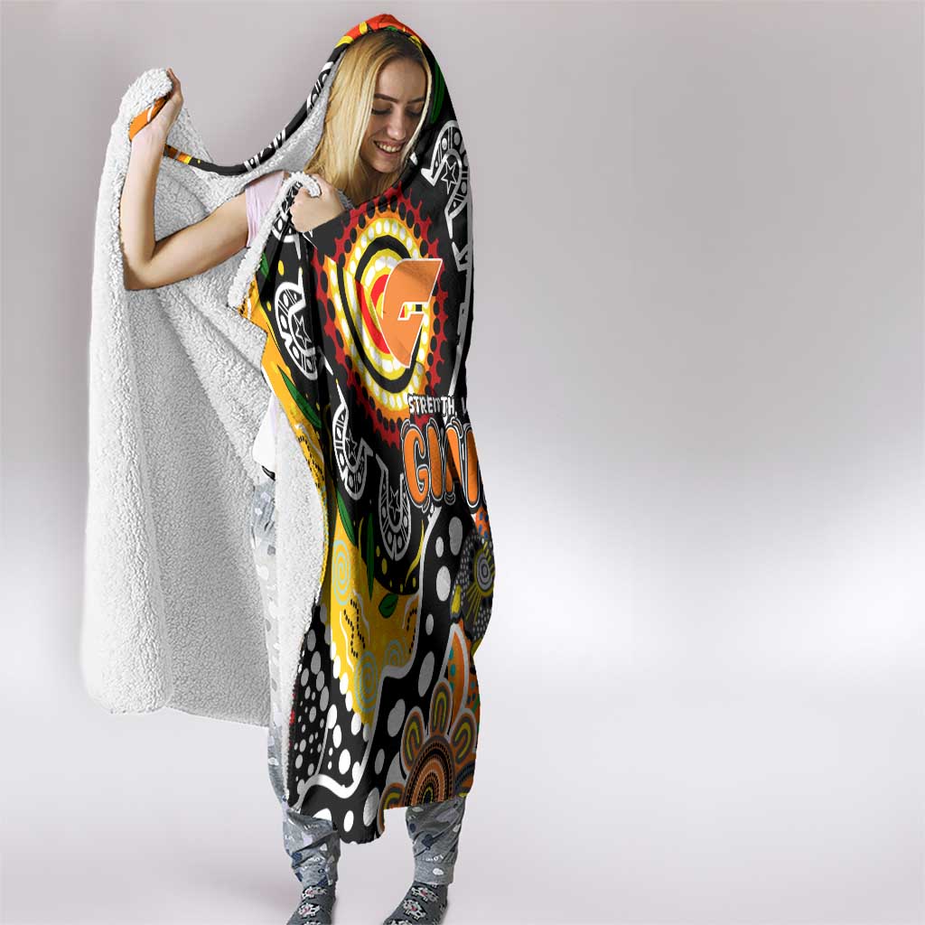 Giants AFL Celebrating 50 Years of Naidoc Hooded Blanket NAIDOC Week 2025 Aboriginal