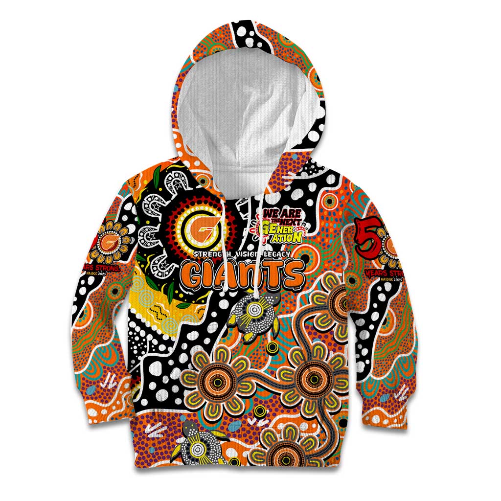 Personalised Giants AFL Celebrating 50 Years of Naidoc Kid Hoodie NAIDOC Week 2025 Aboriginal