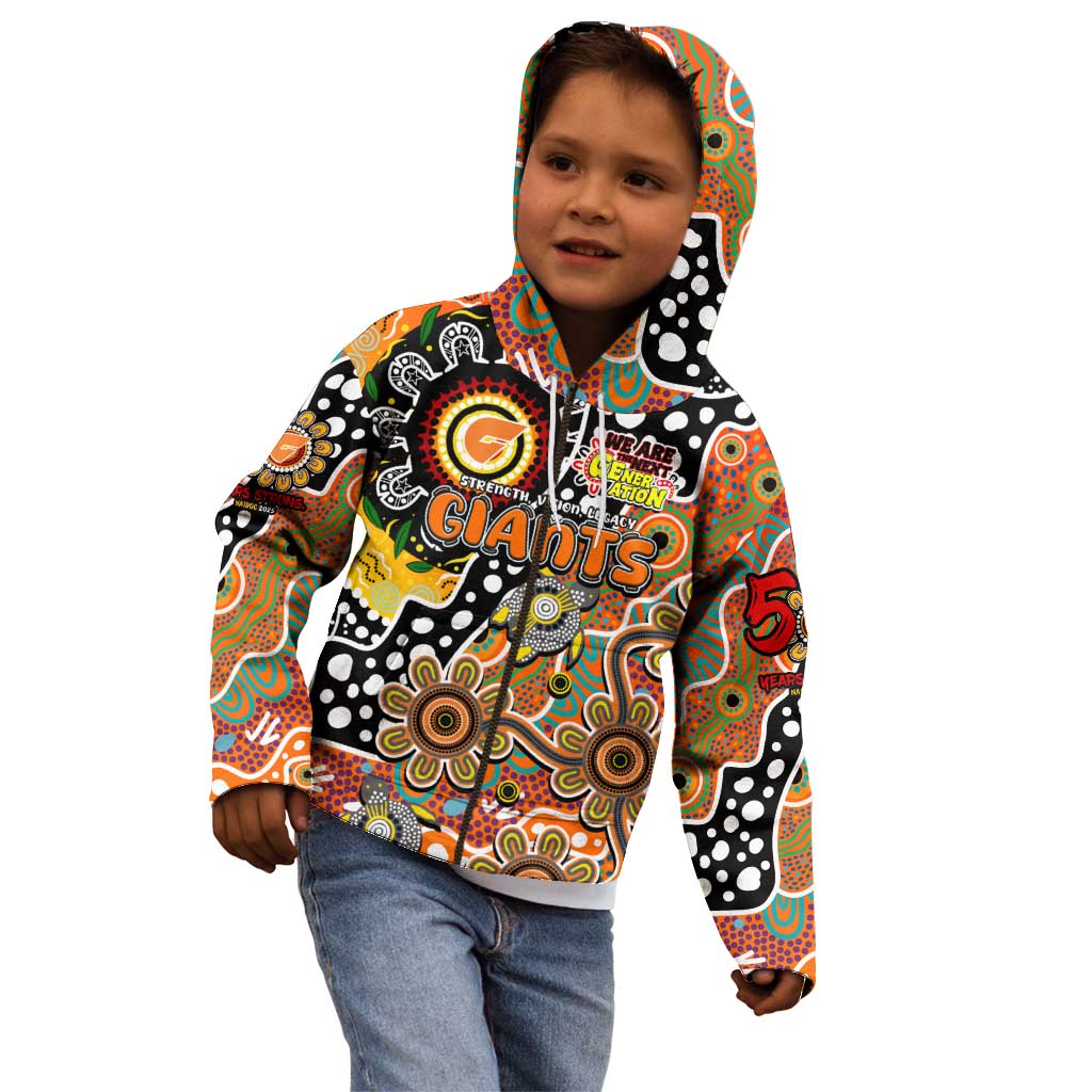 Personalised Giants AFL Celebrating 50 Years of Naidoc Kid Hoodie NAIDOC Week 2025 Aboriginal