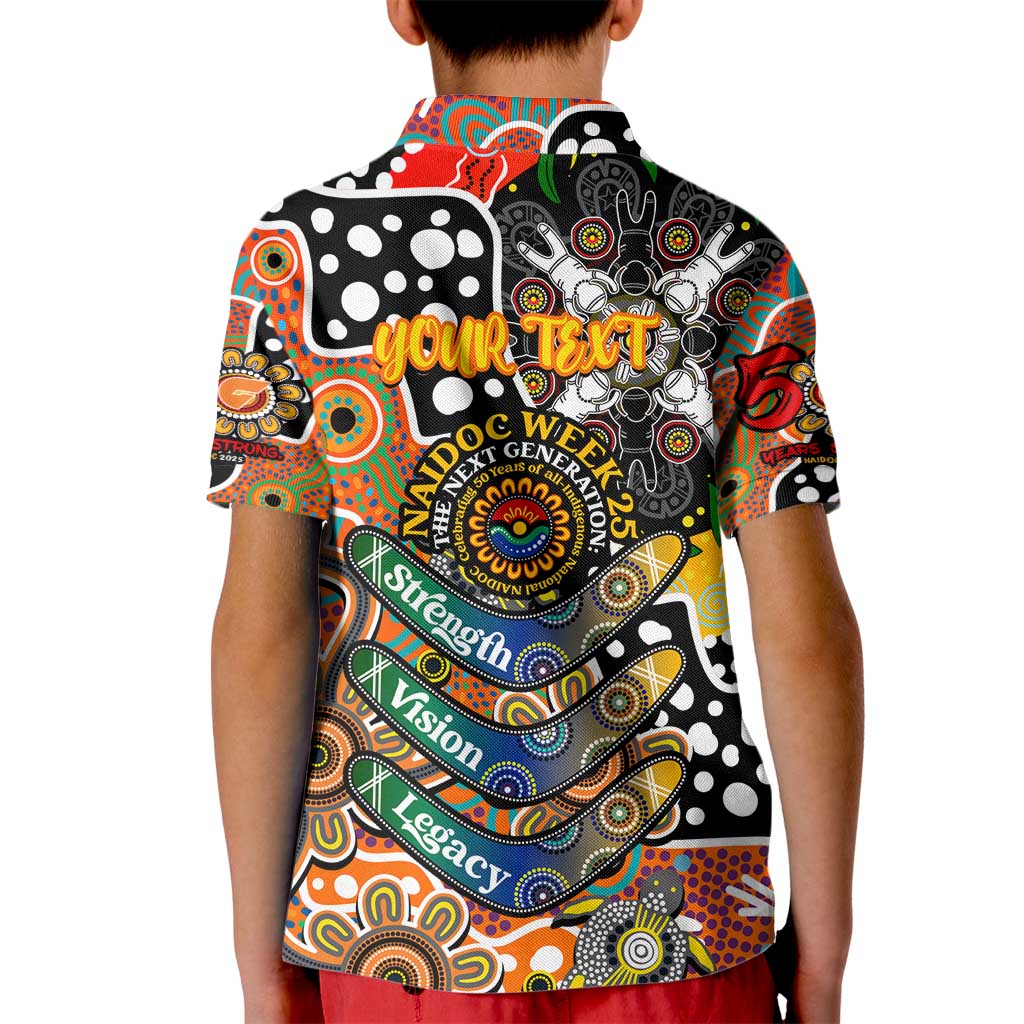 Personalised Giants AFL Celebrating 50 Years of Naidoc Kid Polo Shirt NAIDOC Week 2025 Aboriginal