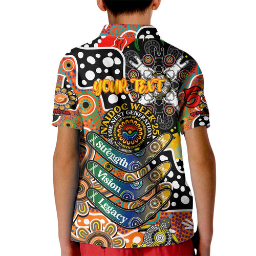 Personalised Giants AFL Celebrating 50 Years of Naidoc Kid Polo Shirt NAIDOC Week 2025 Aboriginal