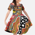Personalised Giants AFL Celebrating 50 Years of Naidoc Kid Short Sleeve Dress NAIDOC Week 2025 Aboriginal