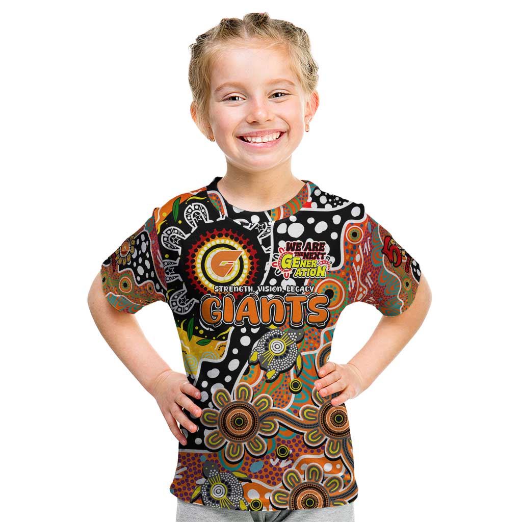 Personalised Giants AFL Celebrating 50 Years of Naidoc Kid T Shirt NAIDOC Week 2025 Aboriginal