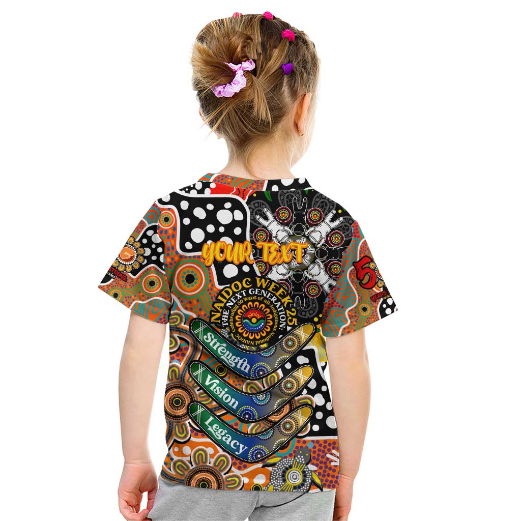 Personalised Giants AFL Celebrating 50 Years of Naidoc Kid T Shirt NAIDOC Week 2025 Aboriginal