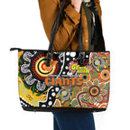 Giants AFL Celebrating 50 Years of Naidoc Leather Tote Bag NAIDOC Week 2025 Aboriginal