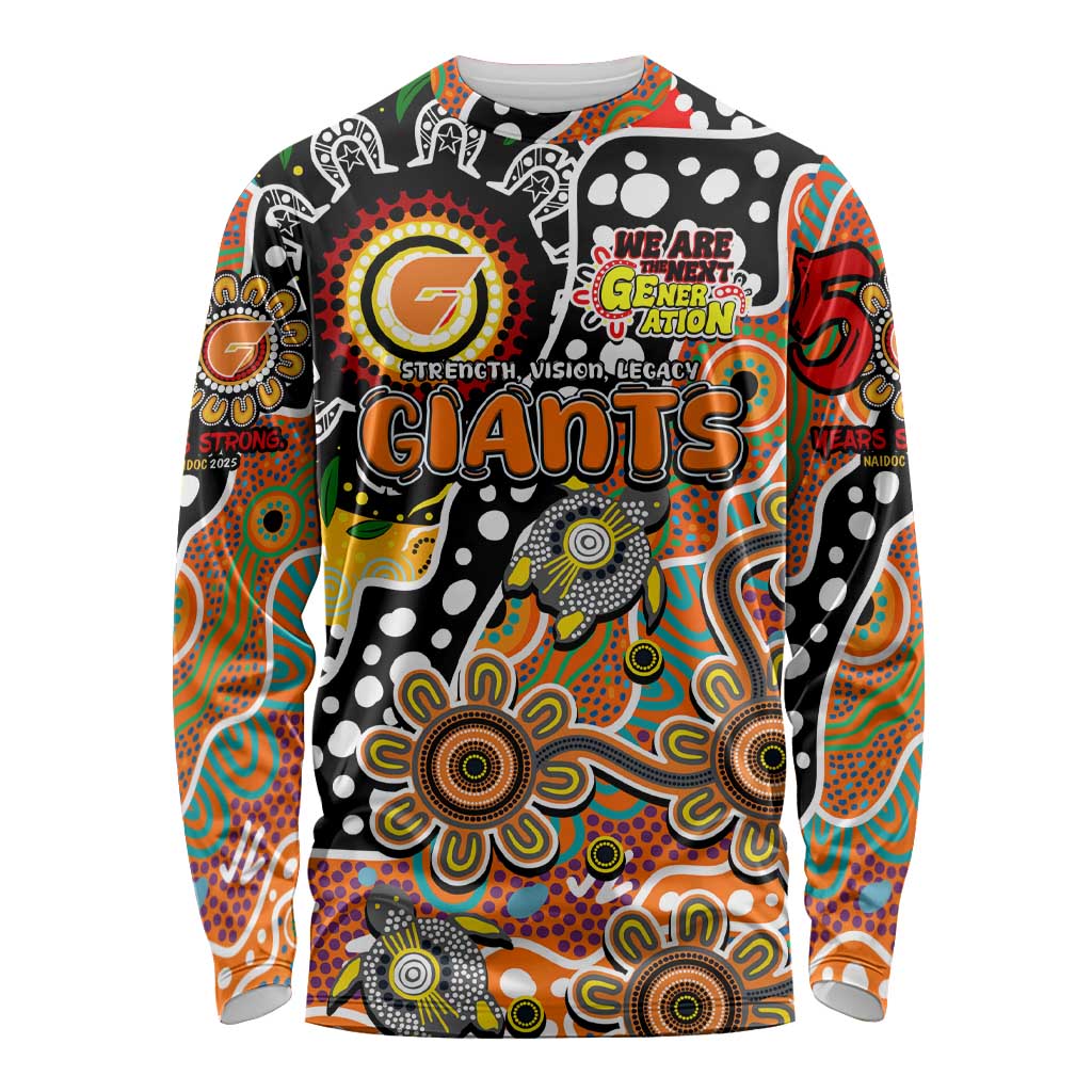 Personalised Giants AFL Celebrating 50 Years of Naidoc Long Sleeve Shirt NAIDOC Week 2025 Aboriginal