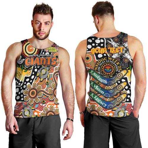 Personalised Giants AFL Celebrating 50 Years of Naidoc Men Tank Top NAIDOC Week 2025 Aboriginal