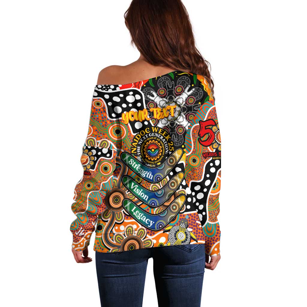 Personalised Giants AFL Celebrating 50 Years of Naidoc Off Shoulder Sweater NAIDOC Week 2025 Aboriginal